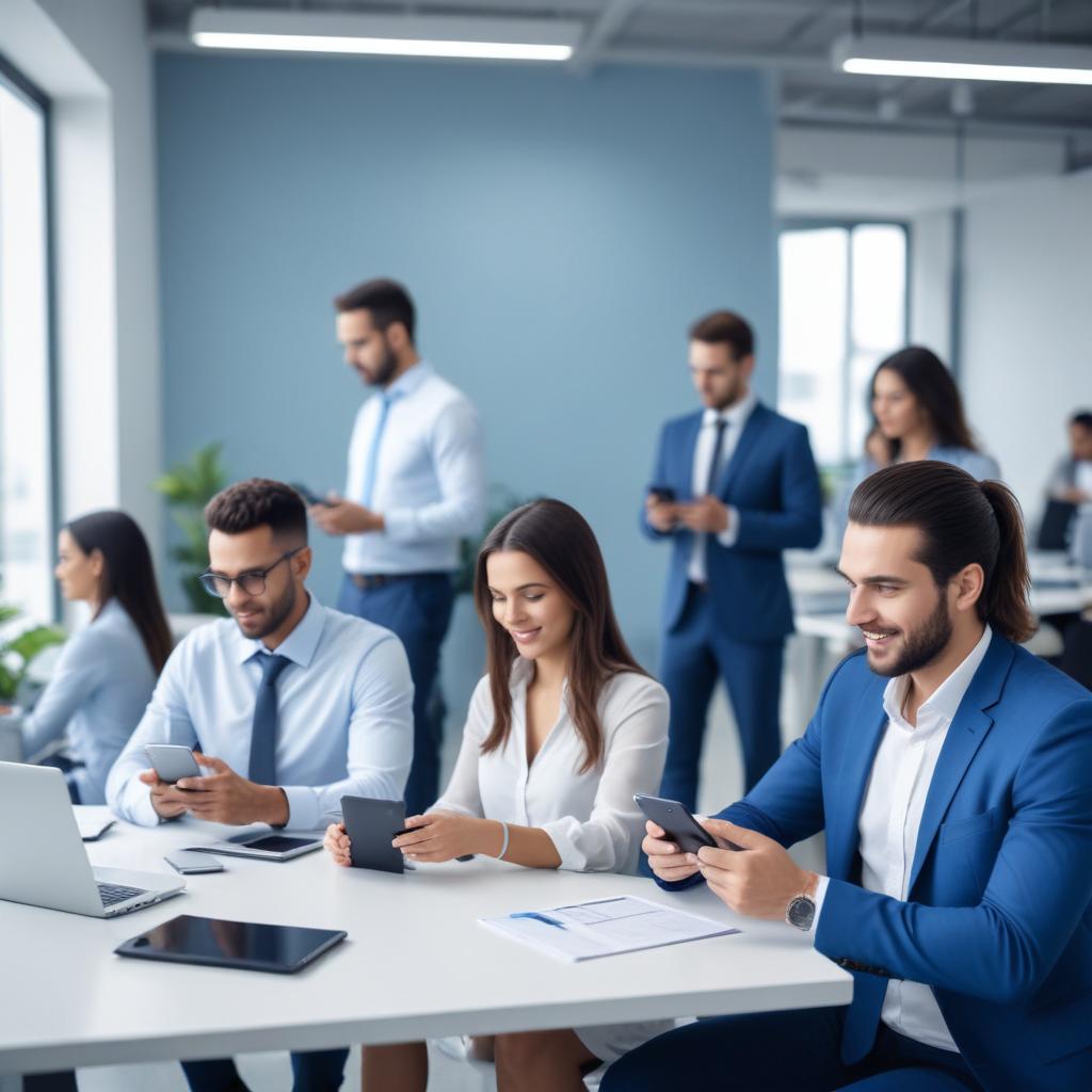Profissionais em ambiente corporativo